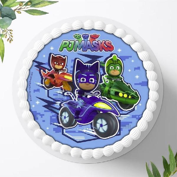 Preview: PJ Masks Pyjamahelden Tortenaufleger Ø 20cm, 0044z